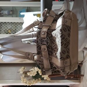 Large Tan and Brown Kathy Van Zeeland Purse